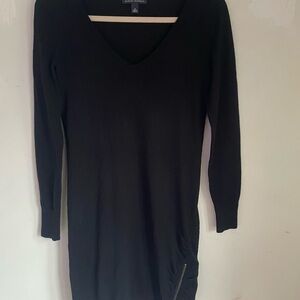 Banana Republic Elegant Black V-Neck Dress